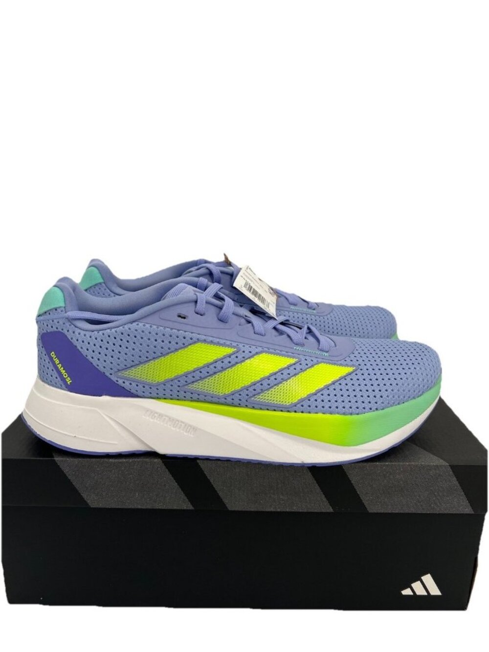 Adidas Women’s Duramo SL Running Shoes AQUA BLUE SPARK LUCID LEMON SIZE 9.5